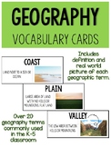 Geography Vocabulary Cards (Landforms)