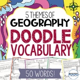 Geography Vocabulary Doodle Vocabulary for the 5 Themes of