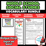 Geography Vocabulary Mastery Bundle for Middle School Soci