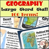 Geography Vocabulary Word Wall - 100 Terms!