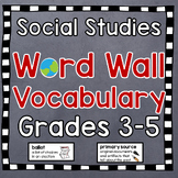 Geography Vocabulary Word Wall and Activities