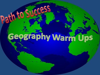 Preview of Geography Warm Ups and Task Cards