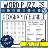 Geography Word Search Puzzles Bundle