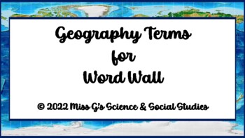 Preview of Geography Word Wall
