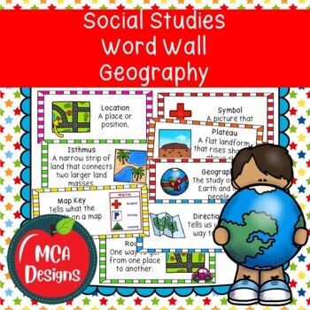 Preview of Social Studies Geography Word Wall