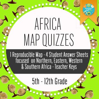 Preview of Africa Geography — Africa Map Quizes By Region