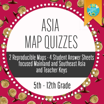Preview of Asia Geography, World History and Asia Studies, Asia Map Quizzes, Quiz