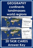 Geography - World Regions and Continents - Task Cards