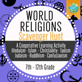 Geography, World Religions Scavenger Hunt Game
