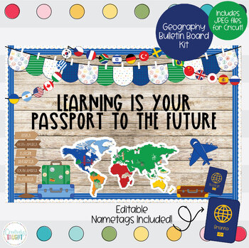 Preview of Geography - World Travel Bulletin Board Kit
