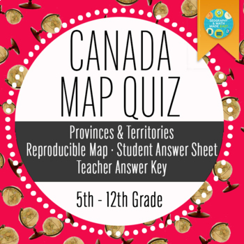 Preview of Geography and Canadian History, Canada Provinces and Territories Map Quiz