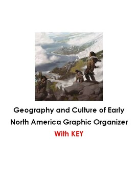 Preview of Geography and Culture of Early North America Graphic Organizer WITH KEY