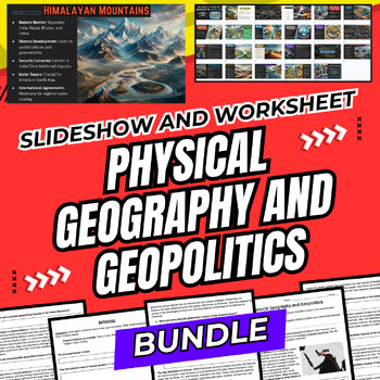 Preview of Geography and Geopolitics BUNDLE with Handout, Slideshow and Worksheet