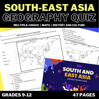 Preview of Geography and History of SE Asia Quiz and Review Game