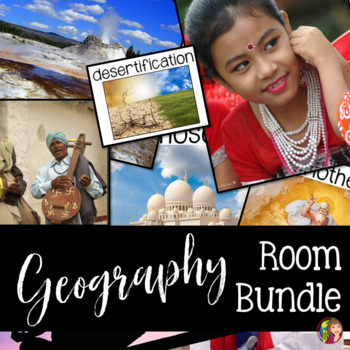 Preview of Geography and World Cultures Images and World Wall Bundle