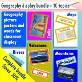 Geography posters for class display bundle - 10 topics