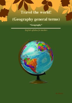 Preview of Geography general terms - English lesson plan