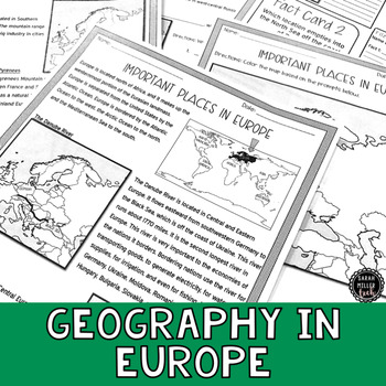 Preview of Geography in Europe Reading Activity (SS6G7, SS6G7a) GSE Aligned