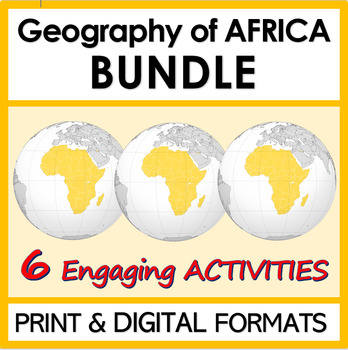 Preview of Geography of Africa BUNDLE | 6 Engaging Mapping, Geography & Puzzle Activities