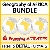 Geography of Africa BUNDLE | 6 Engaging Mapping, Geography