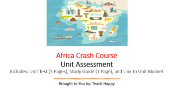 Preview of Geography of Africa Crash Course - Unit Test, Study Guide, and Blooket