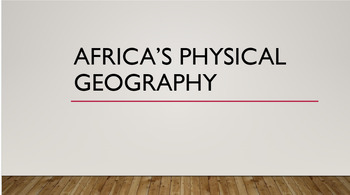 Preview of Geography of Africa Google Slides