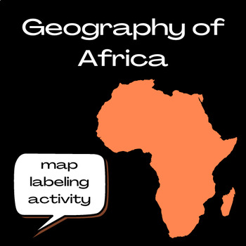 Preview of Geography of Africa Map Labeling Activity