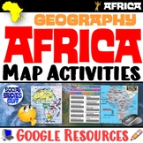 Geography of Africa Map Practice Activities | Print and Di