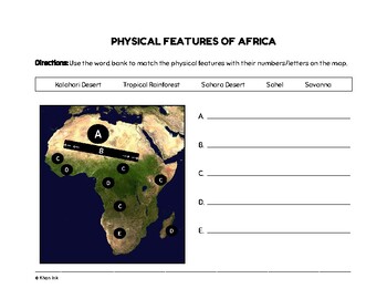 geography of africa worksheets by khan ink teachers pay teachers