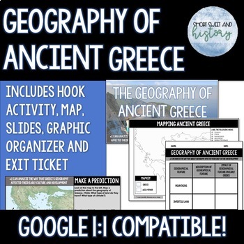 Preview of Geography of Ancient Greece - Includes Print & Google Compatible Versions!