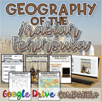 Preview of Geography of Arabian Peninsula | Reading Comprehension - Print and Digital