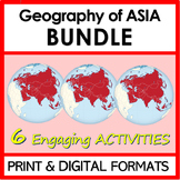 Geography of Asia BUNDLE | 6 Engaging Mapping, Geography &