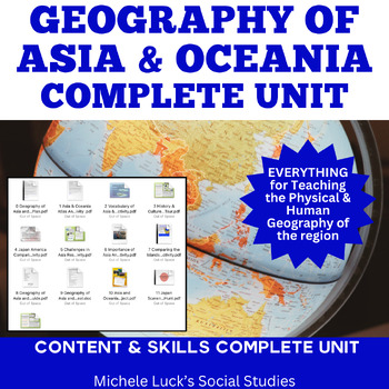Preview of Geography of Asia and Oceania COMPLETE UNIT Physical & Human Geo