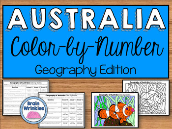 Preview of Geography of Australia: Color-by-Number (SS6G11, SS6G12)