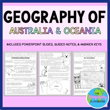Preview of Geography of Australia & Oceania Guided Notes
