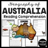 Geography of Australia Reading Comprehension Worksheet Con