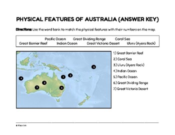 geography of australia worksheet by khan ink tpt