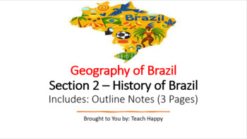 Preview of Geography of Brazil - Section 2 Outline Notes and Section Worksheet