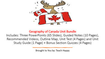 Preview of Geography of Canada Unit Bundle