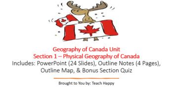 Preview of Geography of Canada Unit - Section 1 Bundle - Physical Geography of Canada