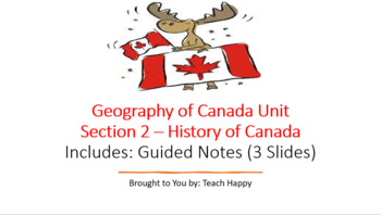 Preview of Geography of Canada Unit - Section 2 Outline Notes and Worksheet