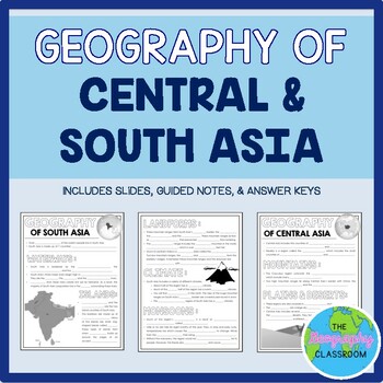 Preview of Geography of Central and South Asia Guided Notes