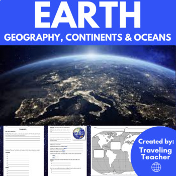 Preview of Geography of Earth: Continents & Oceans: Reading Passages + Activities