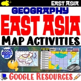 Geography of East Asia Map Practice Activities | Print and