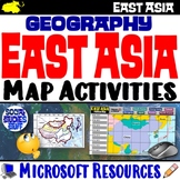 Geography of East Asia Map Practice Activities | Print and