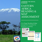 Geography of Eastern Africa Reading & Map Assignment for D