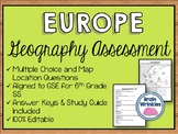 Geography of Europe Assessment  (SS6G7, SS6G8, SS6G9, SS6G10)
