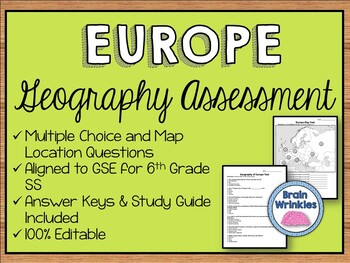 Preview of Geography of Europe Assessment  (SS6G7, SS6G8, SS6G9, SS6G10)