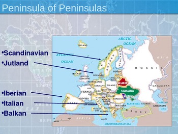 Preview of Geography of Europe PowerPoint