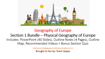 Preview of Geography of Europe - Section 1 Bundle - Physical Geography of Europe